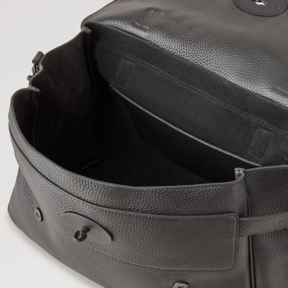 Mulberry 'Oversized Alexa' in Black Heavy Grain Leather Bag - MSRP $1795 - BNWT - Picture 3 of 7